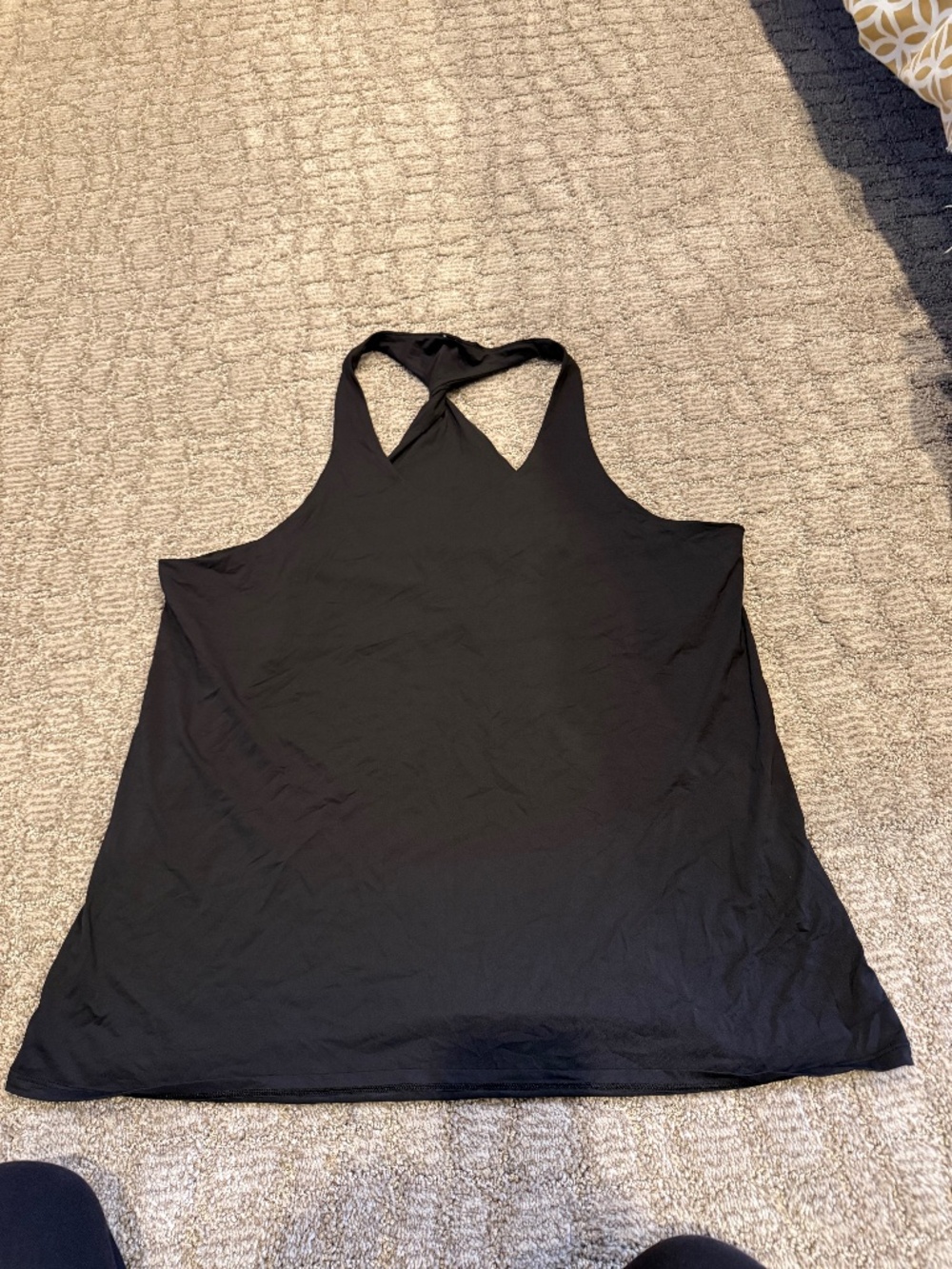 ALO Yoga Don't Get It Twisted Black Racerback Tank Top – Size L